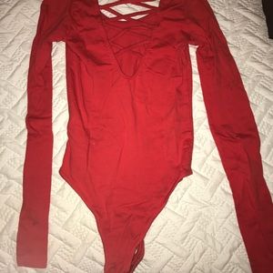 Red body suit